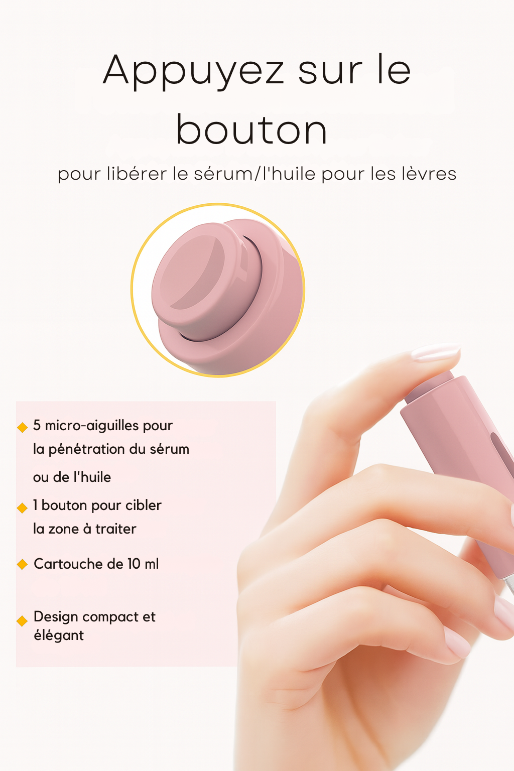 KIMEA LIP GLOW™ — Rouleau Microneedling Lèvres