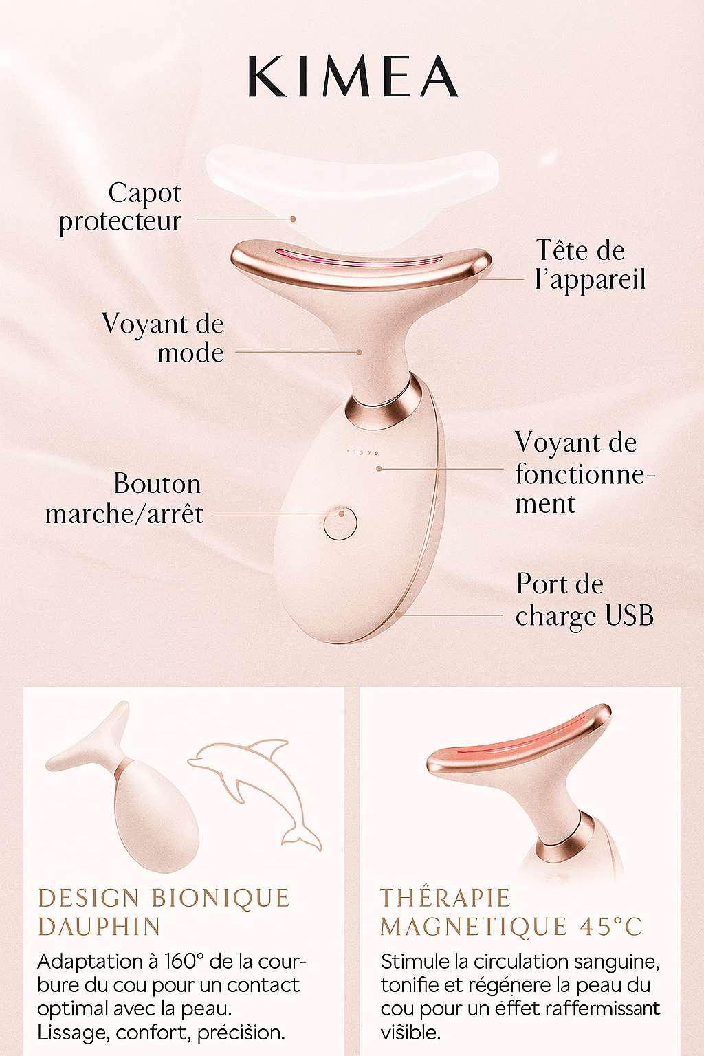 KIMEA LIFT 7™ – Appareil raffermissant visage & cou