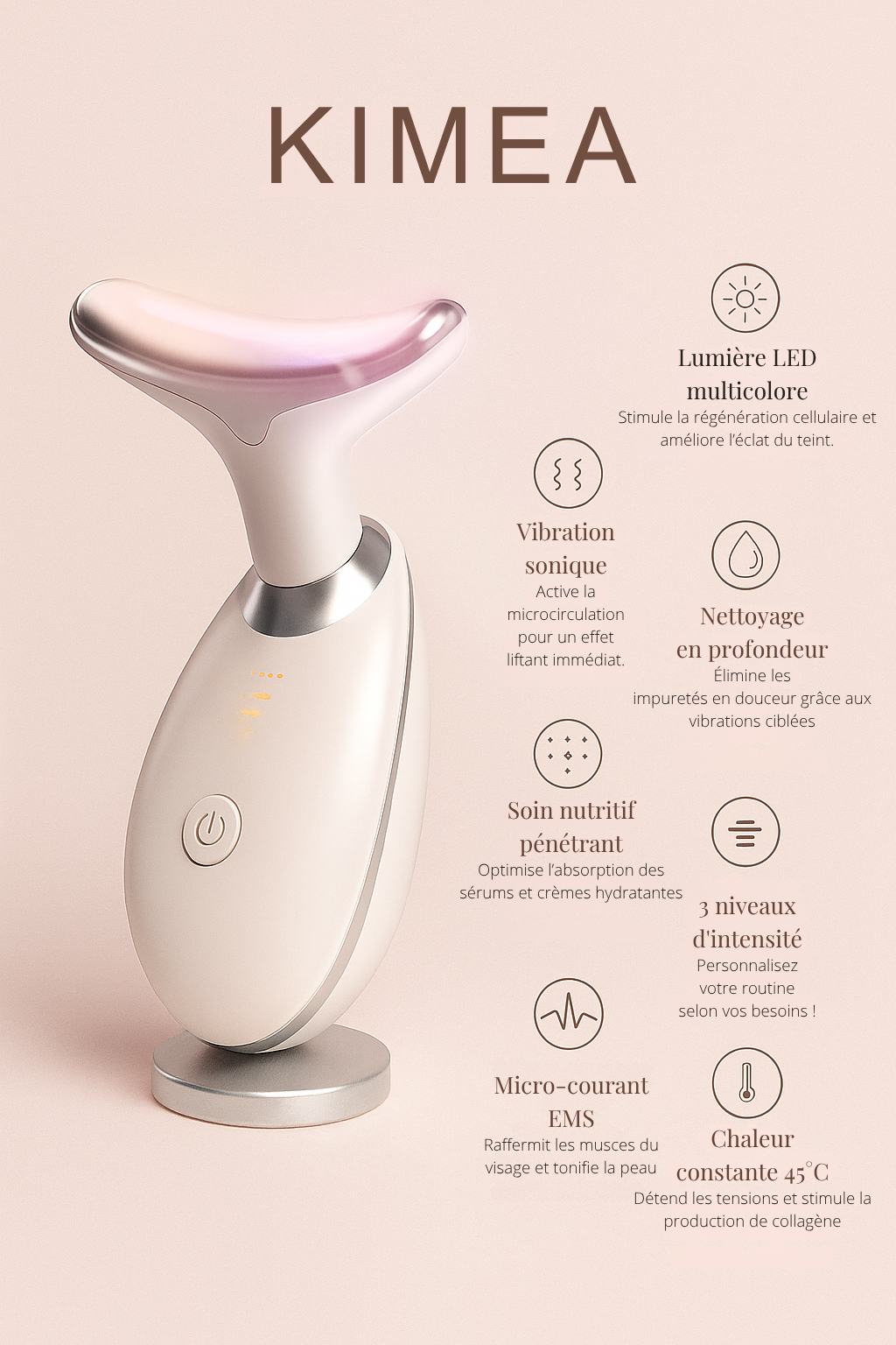 KIMEA LIFT 7™ – Appareil raffermissant visage & cou